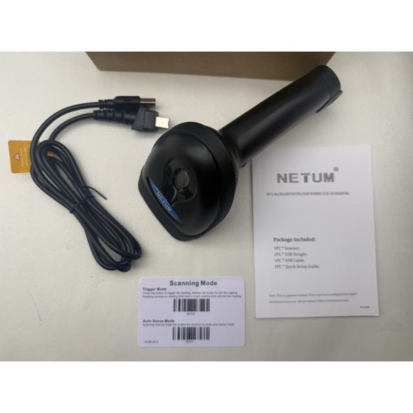 NETUM Bluetooth Barcode Scanner, Compatible with 2.4G Wireless & Bluetooth *READ - Picture 3 of 12